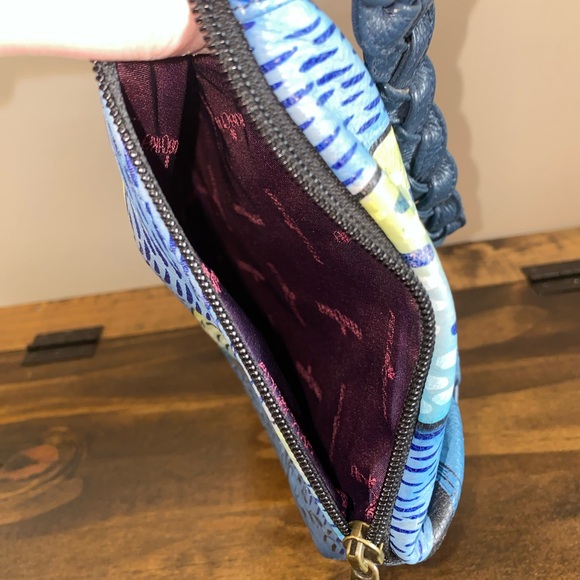 Anuschka Hand Painted Leather A Starry Night Purse w Matching Wallet - Picture 6 of 10